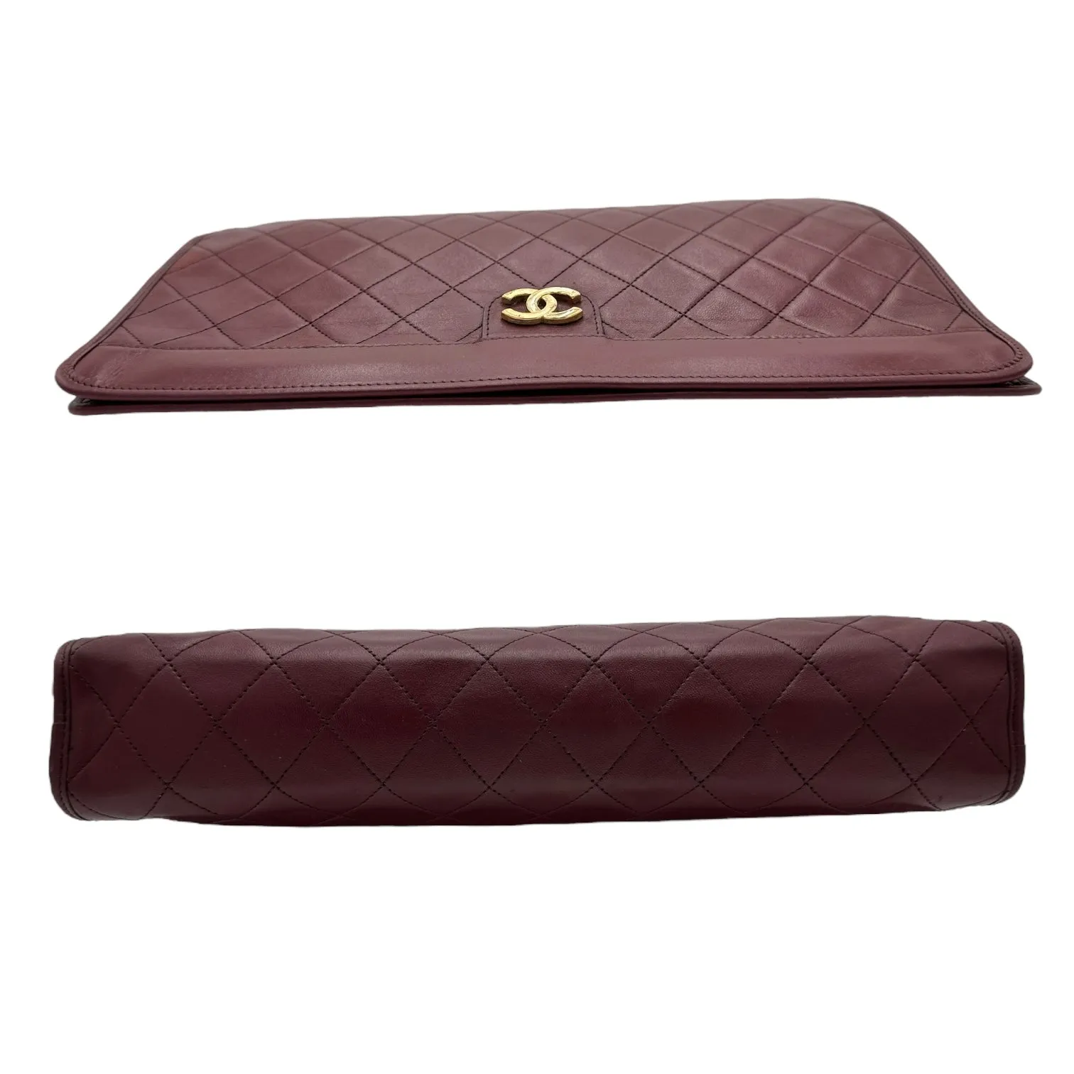 CHANEL Lambskin French Frame Clutch