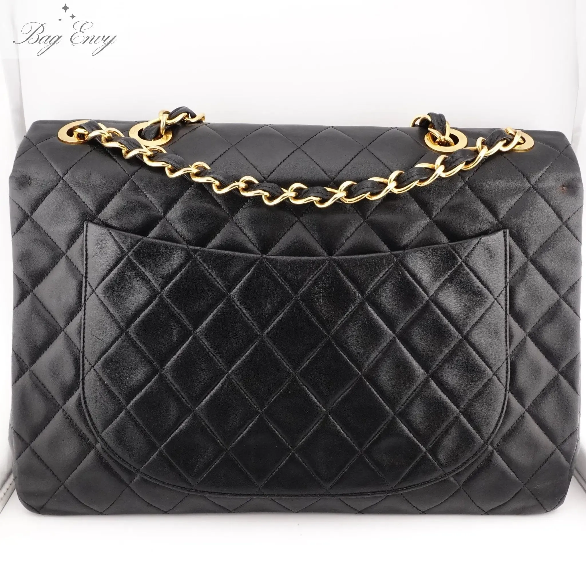 CHANEL Lambskin Jumbo XL Classic Single Flap Bag