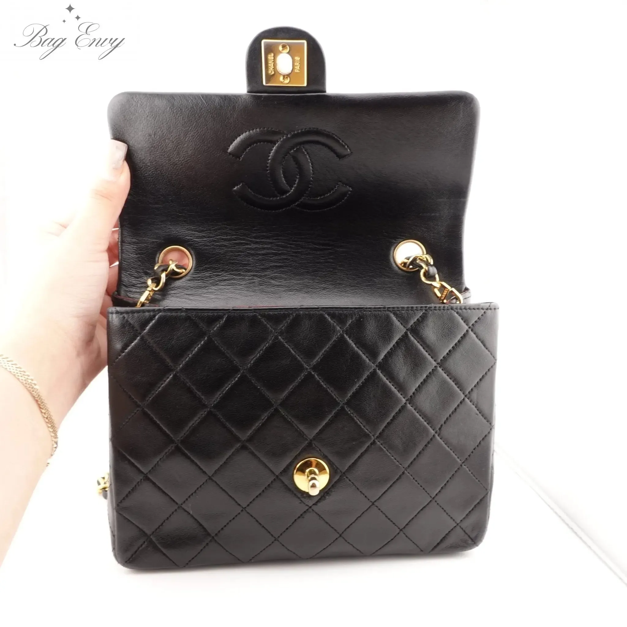 CHANEL Lambskin Small Classic Single Flap Bag