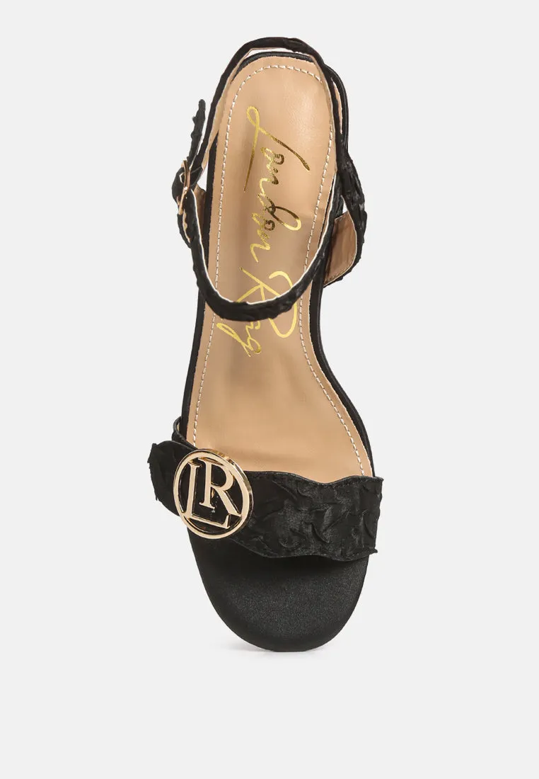 Chaplet Textured Block Heel Sandals By Ruw