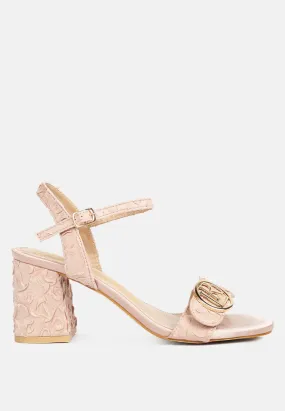Chaplet Textured Block Heel Sandals By Ruw Chaplet Textured Block Heel Sandals By Ruw