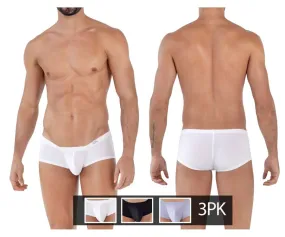 Clever 229930 3PK Australian Latin Trunks Color White-Black-Gray Clever 229930 3PK Australian Latin Trunks Color White-Black-Gray