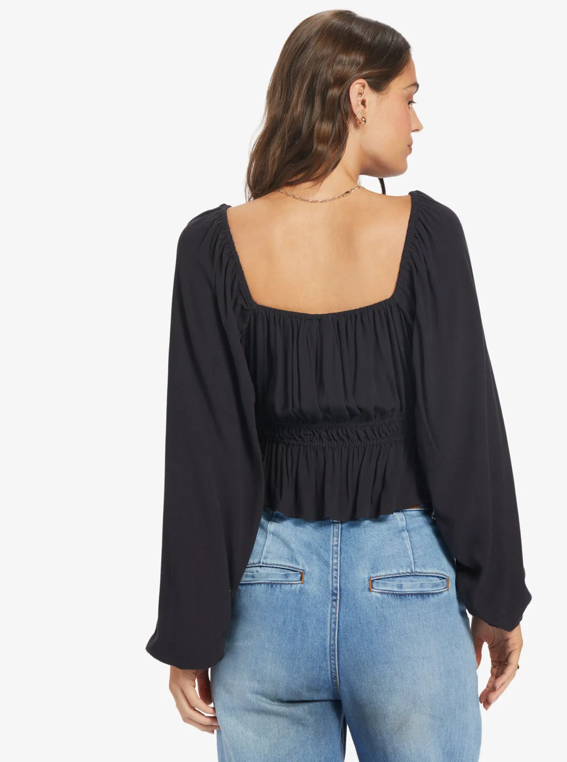 Cool Winds Woven Top Woven Top - Anthracite