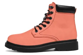 Coral Blush Classic Boots - High Quality Micro-Suede Weatherproof Vegan Shoes with Stitched on Soles Coral Blush Classic Boots - High Quality Micro-Suede Weatherproof Vegan Shoes with Stitched on Soles