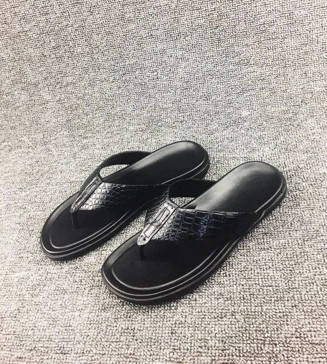Crocodile Shoes Crocodile Leather  Flip Flop