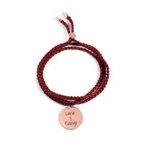 Custom Dream Burgundy Rose Gold Bracelet Custom Dream Burgundy Rose Gold Bracelet