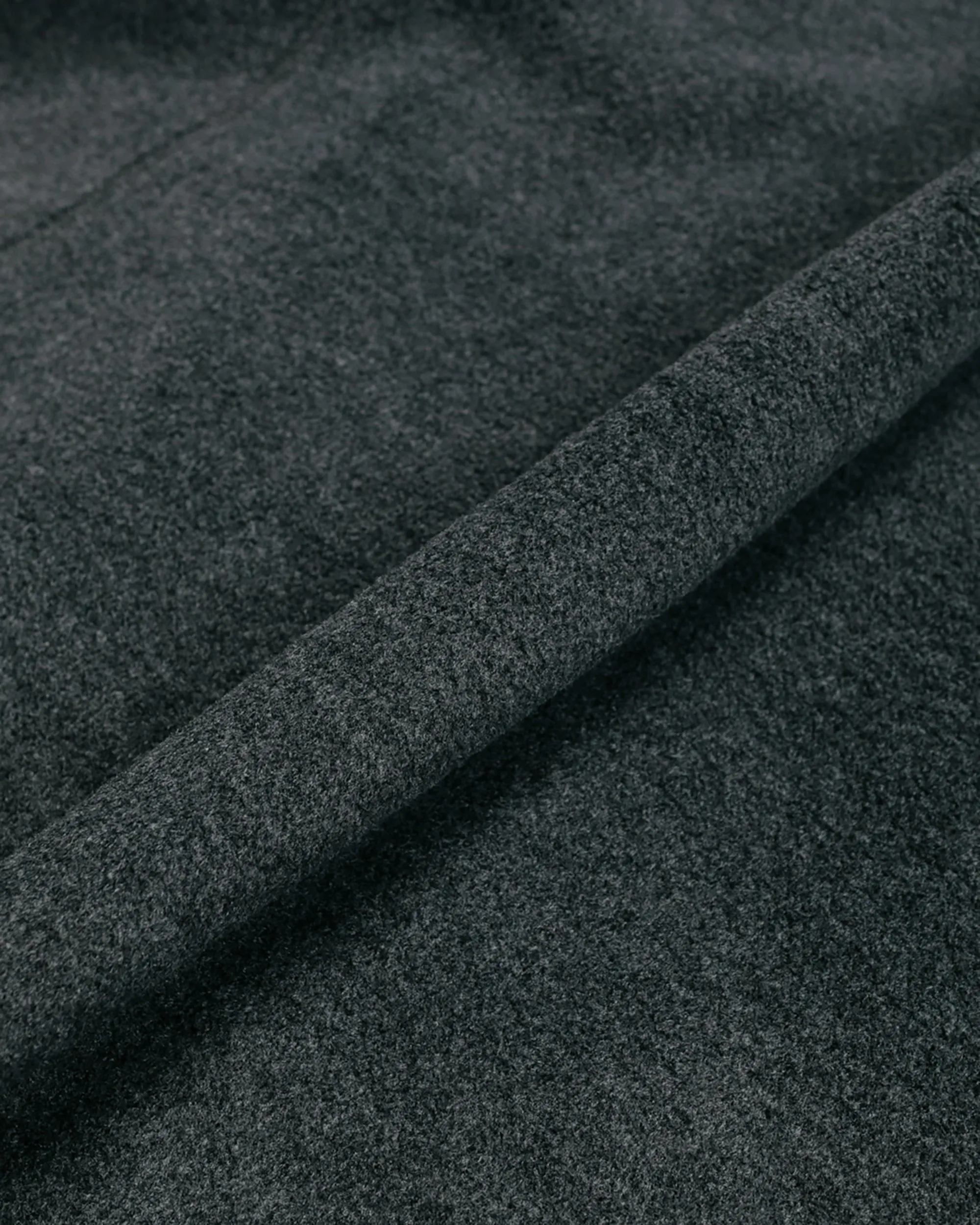 Danton Fleece Collarless Jacket Charcoal Grey