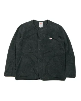 Danton Fleece Collarless Jacket Charcoal Grey Danton Fleece Collarless Jacket Charcoal Grey