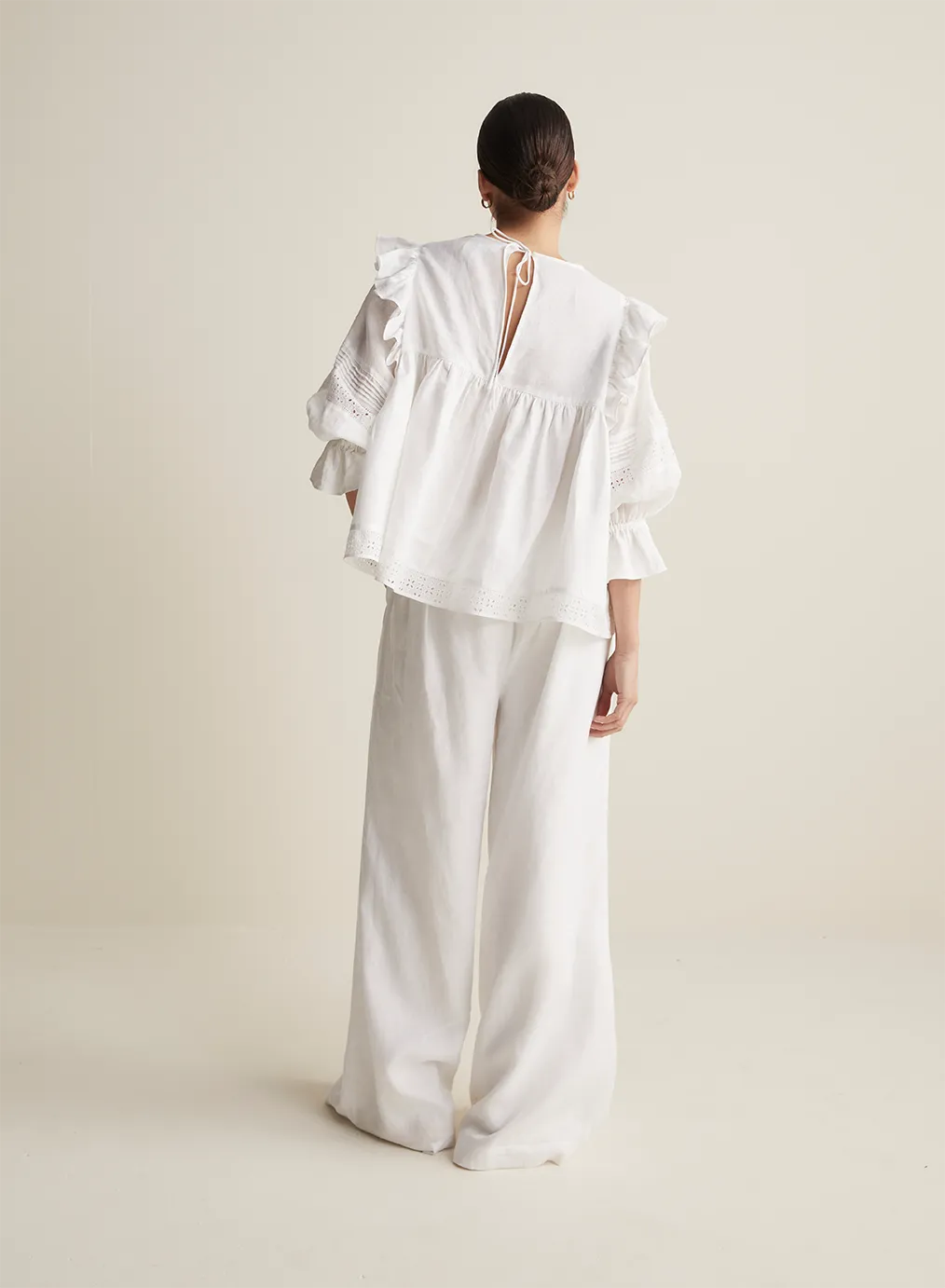 Devon Linen Pant | Optical White | Restock