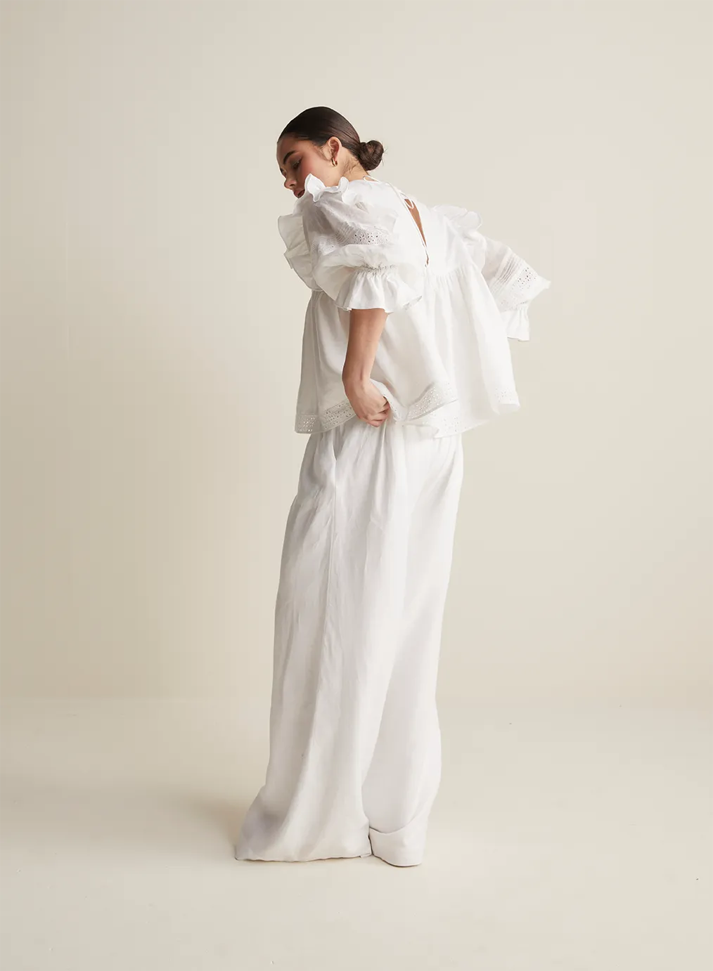 Devon Linen Pant | Optical White | Restock