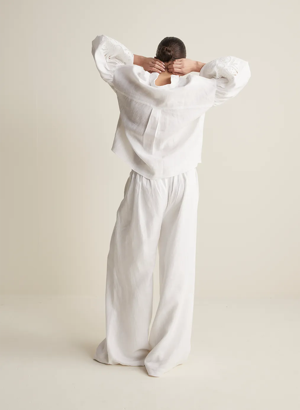 Devon Linen Pant | Optical White | Restock