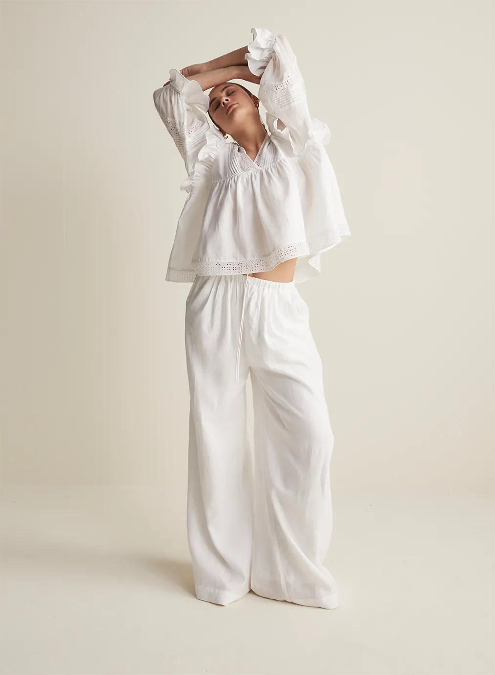 Devon Linen Pant | Optical White | Restock