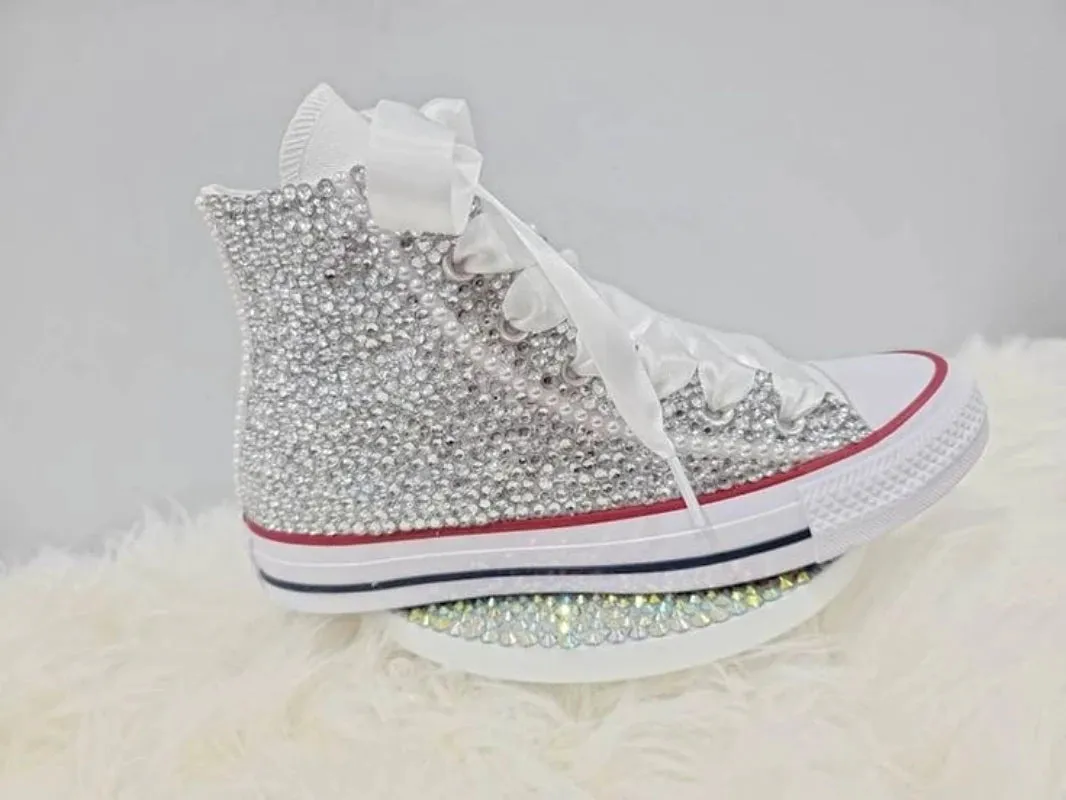 Dollbling  Sparkle Color Change Flipping Sequins High Top Casual Canvas Shoes for Kids Rhinestones Canvas Sneakers