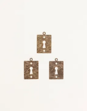 Embossed Keyhole, 20x14mm, (2pcs) Embossed Keyhole, 20x14mm, (2pcs)