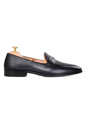 Enzo Belgian Loafer - Black Grey (Hand Painted Patina) Enzo Belgian Loafer - Black Grey (Hand Painted Patina)