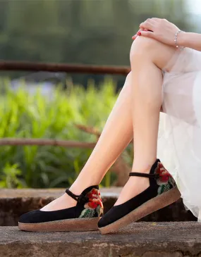 Ethnic Style Comfortable Flower Embroidery Shoes Ethnic Style Comfortable Flower Embroidery Shoes