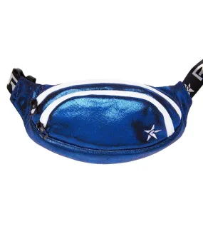 Faux Suede in Royal Blue Youth Rebel Fanny Pack with White Zipper Faux Suede in Royal Blue Youth Rebel Fanny Pack with White Zipper
