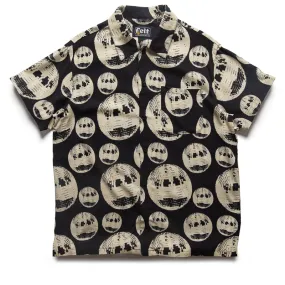 Felt Disco Button Up Shirt - Black/Natural Felt Disco Button Up Shirt - Black/Natural