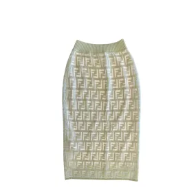 Fendi FF Green Knit Midi Skirt Fendi FF Green Knit Midi Skirt