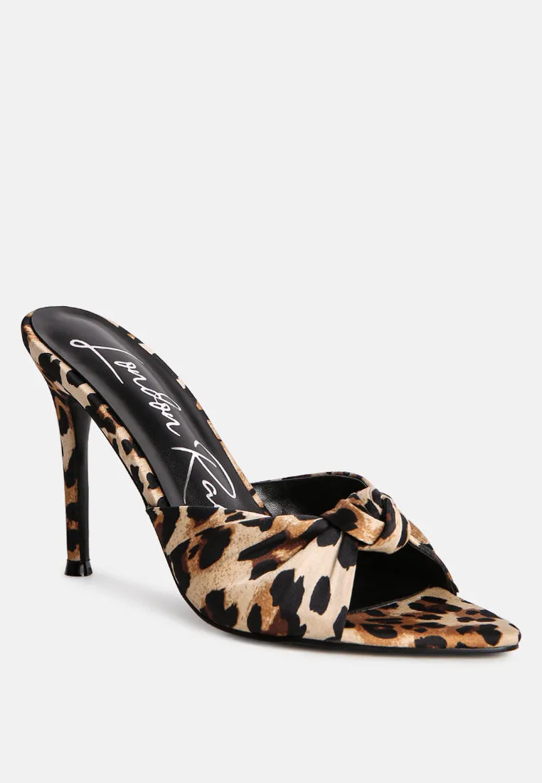 First Crush Satin Knot High Heeled Sandals By Ruw