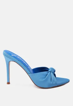 First Crush Satin Knot High Heeled Sandals By Ruw First Crush Satin Knot High Heeled Sandals By Ruw