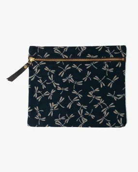 Flat Medium Zipper Pouch, Indigo Large Tonbo Flat Medium Zipper Pouch, Indigo Large Tonbo