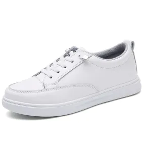 Genuine Leather Women Casual Sneakers Spring Summer Skate Shoes Ladies Little White Vulcanized Genuine Leather Women Casual Sneakers Spring Summer Skate Shoes Ladies Little White Vulcanized