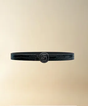 GFJ Golf Women's Classic Croco Belt Strap - Black GFJ Golf Women's Classic Croco Belt Strap - Black