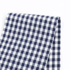 Gingham Cotton Shirting - Navy Gingham Cotton Shirting - Navy