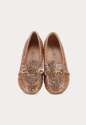 Glittery Chunks Strap Vamp Loafer Shoes Glittery Chunks Strap Vamp Loafer Shoes