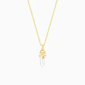 Golden Crystal Serpentine Necklace Golden Crystal Serpentine Necklace