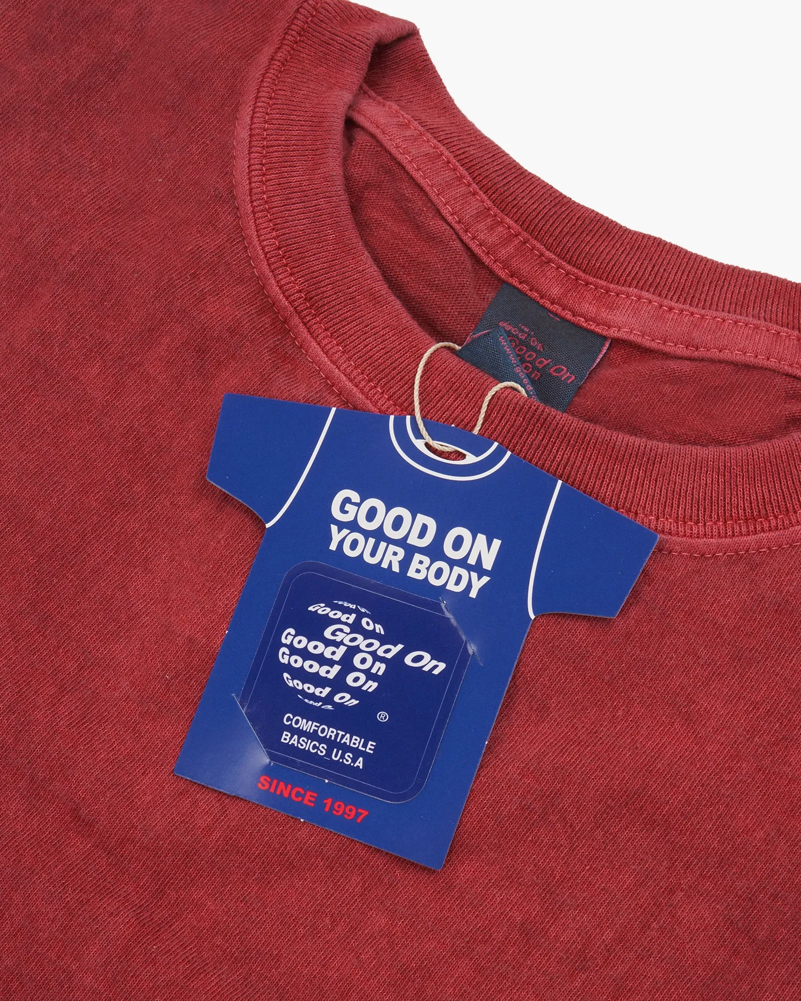 Good On S/S Crew Tee - Pigment Dyed Red