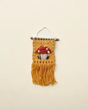 Handmade Mini Mushroom Wall Hanging - Mustard Handmade Mini Mushroom Wall Hanging - Mustard