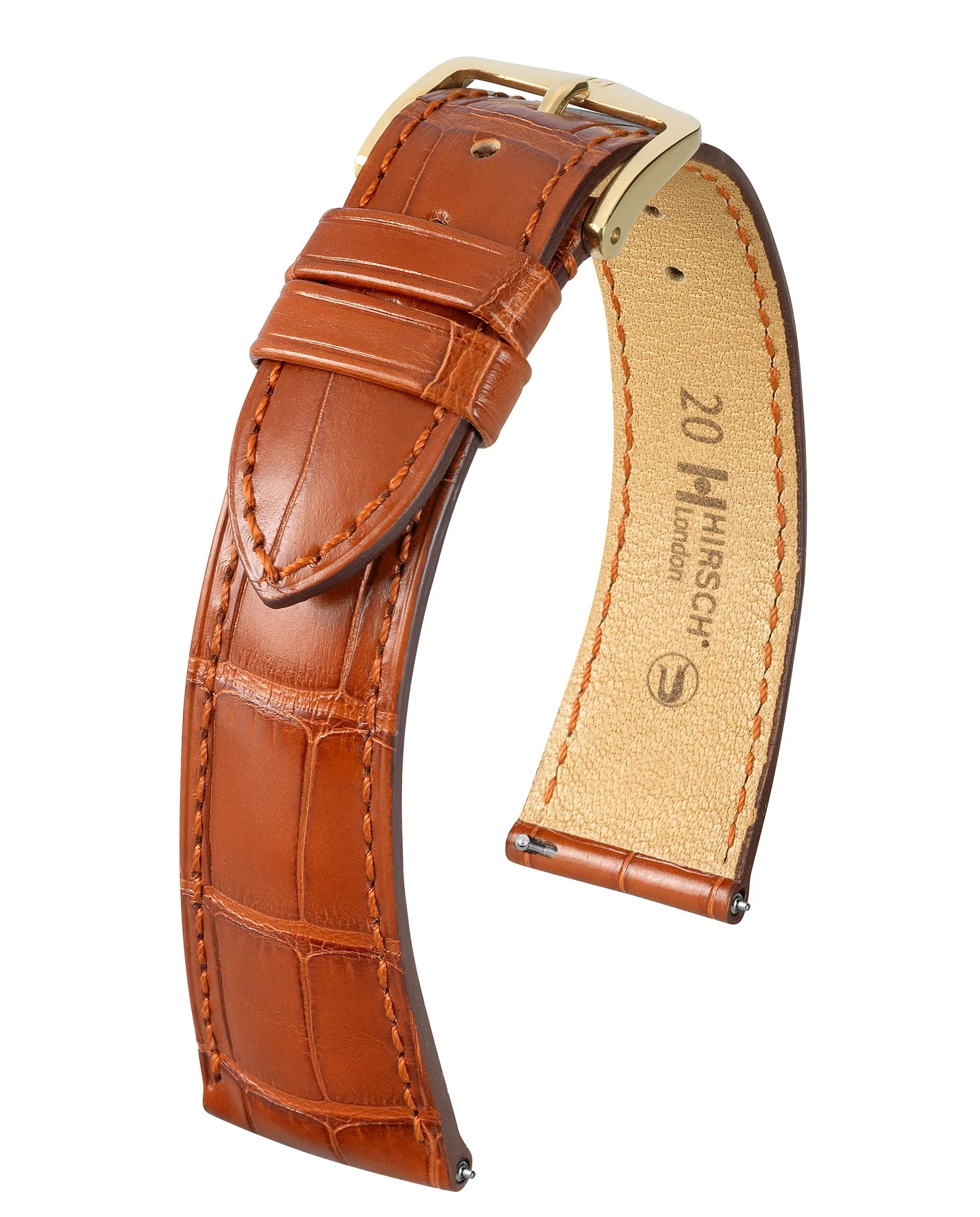 HIRSCH LONDON Genuine Louisiana Matte Alligator Watch Bracelet  043 07