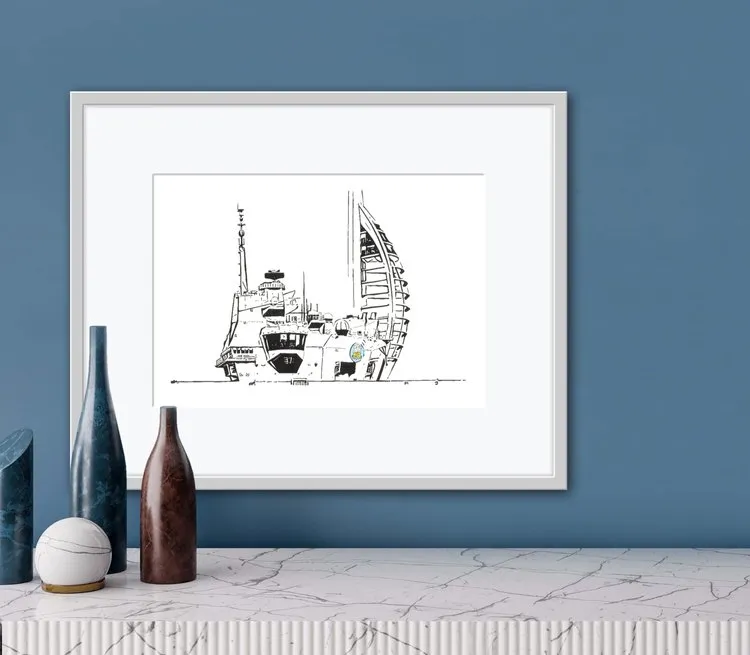 HMS Prince of Wales & Spinnaker Tower - INDIGO ZULU INK
