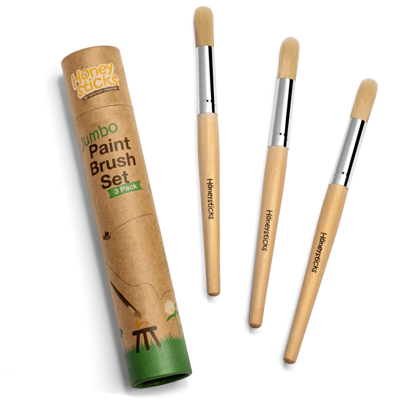 Honeysticks Jumbo Paint Brush Set | Kids Art Supplies