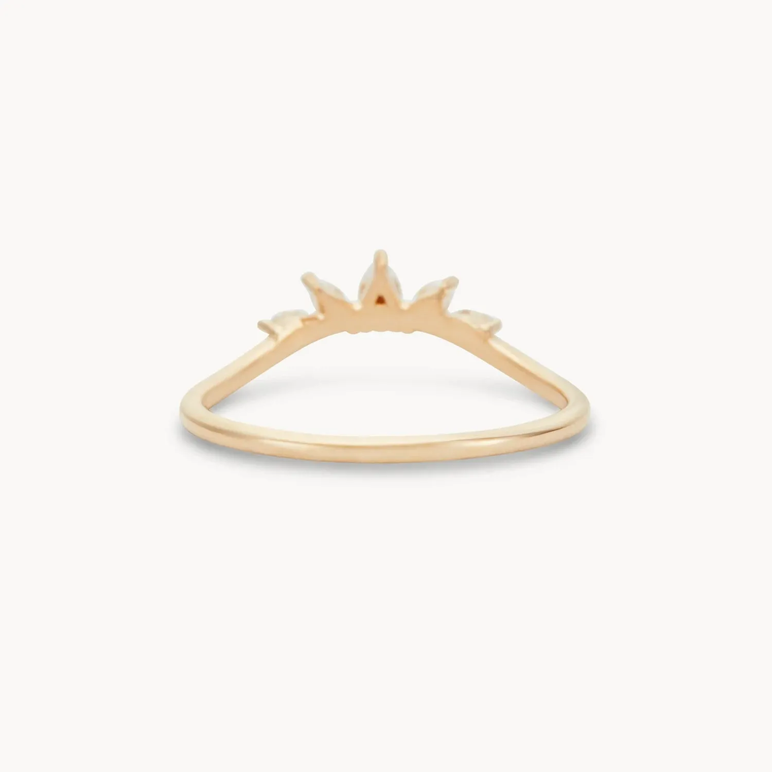 Illumina band - 14k yellow gold, white diamond