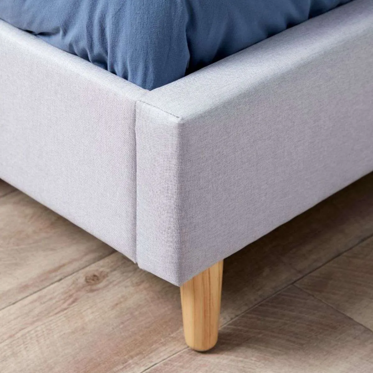 Imogen King Single Bed - Light Grey