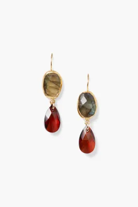 Ingrid Drop Earrings Burgundy Mix Ingrid Drop Earrings Burgundy Mix