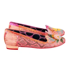 Irregular Choice Womens Dino Dance Flats - Peach Irregular Choice Womens Dino Dance Flats - Peach