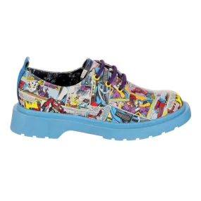 Irregular Choice Womens Transformers Colossal Combat Shoe - Blue Irregular Choice Womens Transformers Colossal Combat Shoe - Blue