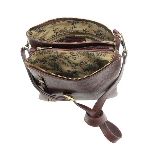 JOY ACCESSORIES DAWN MULTIPOCKET CROSSBODY PURSE - BURGUNDY RED - L825453