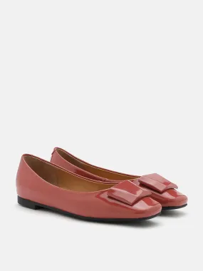 Larisa Monotone Buckle Patent Covered Flats Larisa Monotone Buckle Patent Covered Flats