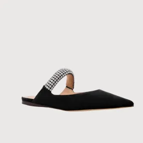 Lola Cruz Bliza Velvet Black Crystals Ballet Flats Lola Cruz Bliza Velvet Black Crystals Ballet Flats