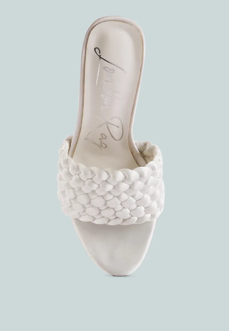Lust Look Braided Satin Block Sandals By Ruw