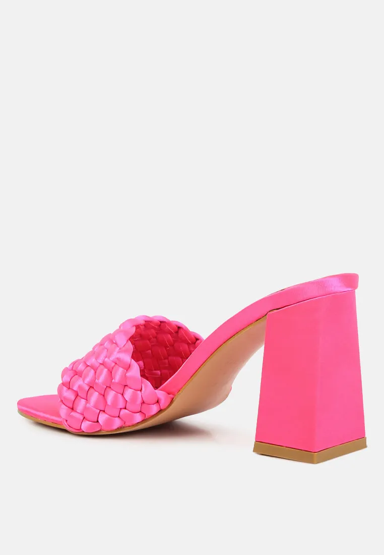 Lust Look Braided Satin Block Sandals By Ruw