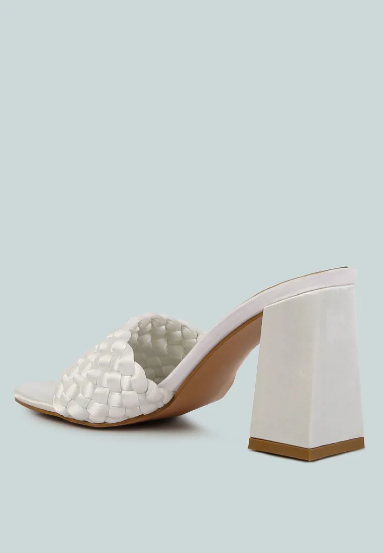 Lust Look Braided Satin Block Sandals By Ruw