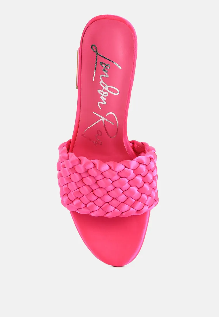 Lust Look Braided Satin Block Sandals By Ruw