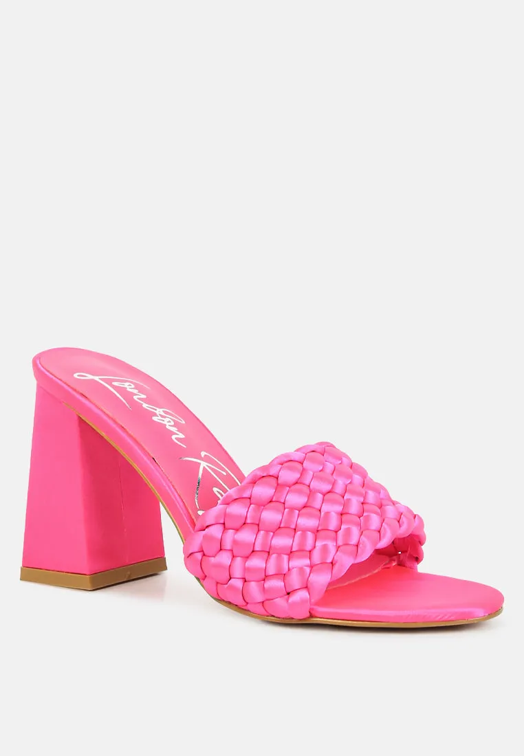 Lust Look Braided Satin Block Sandals By Ruw