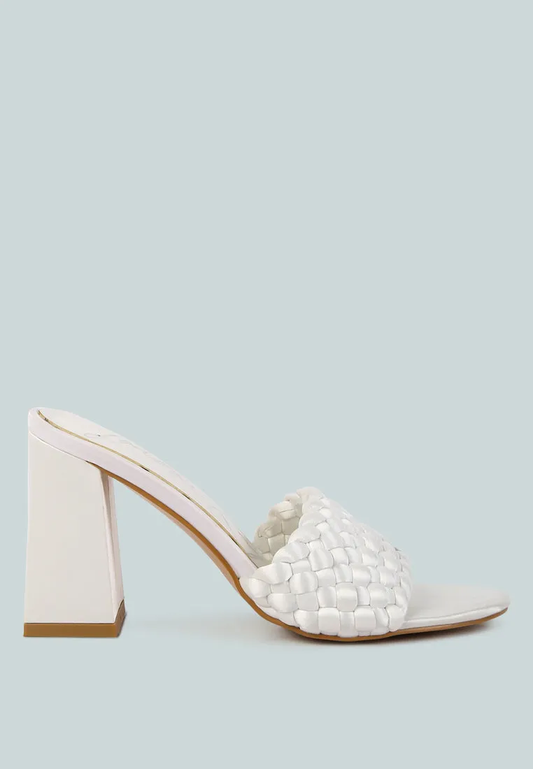 Lust Look Braided Satin Block Sandals By Ruw